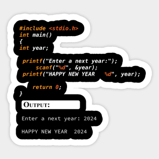 Happy new year 2024 Sticker